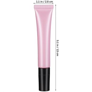 Tube cosmétique vide de luxe rose en gros de 20g pour sérum et crème contour des yeux avec applicateur en alliage de zinc - Product Image 4