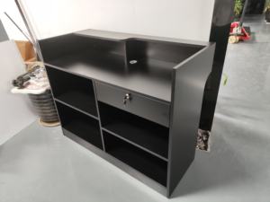 Fabriek Custom 120X50X110Cm Mdf Board Check Out Balie Supermarkt Kassier Bureau - Product Image 6