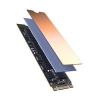 Nouveau M.2 2280 ordinateur portable NVMe dissipateur de chaleur à semi-conducteurs en cuivre pur radiateur gilet roulement à billes LED ventilateur d'air de refroidissement pour disque dur