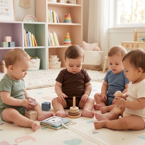 Vêtements pour bébé de couleur unie, manches courtes, été, nouveau-né, body côtelé en coton, barboteuses pour bébé - Product Image 1