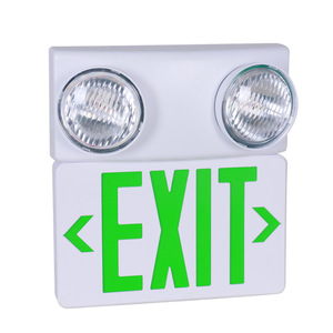 Luz de advertencia de emergencia brillante recargable Caja de luz de salida de punto doble Iluminación de evacuación de batería para uso en interiores Material plástico - Product Image 4