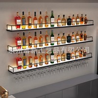 Porte-vin mural moderne en fer de luxe léger pour la maison, le bar et le rangement de restaurant