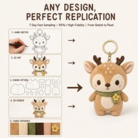 Porte-clés en peluche Cerf Campanule OEM ODM personnalisé, commande en gros, service de couleur personnalisée, emballage vierge, cadeau promotionnel de Noël