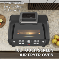 Friteuse à air grande capacité multifonctionnelle électrique sans huile avec écran tactile numérique pour cuisine domestique