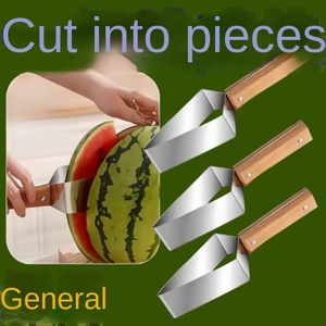 Wanlai Brand Wooden Handle Stainless Steel Manual Watermelon Cutting Fruit Divider <b>Tool</b> Yangjiang Model Wholesale Fruit Slicer - Product Image 3