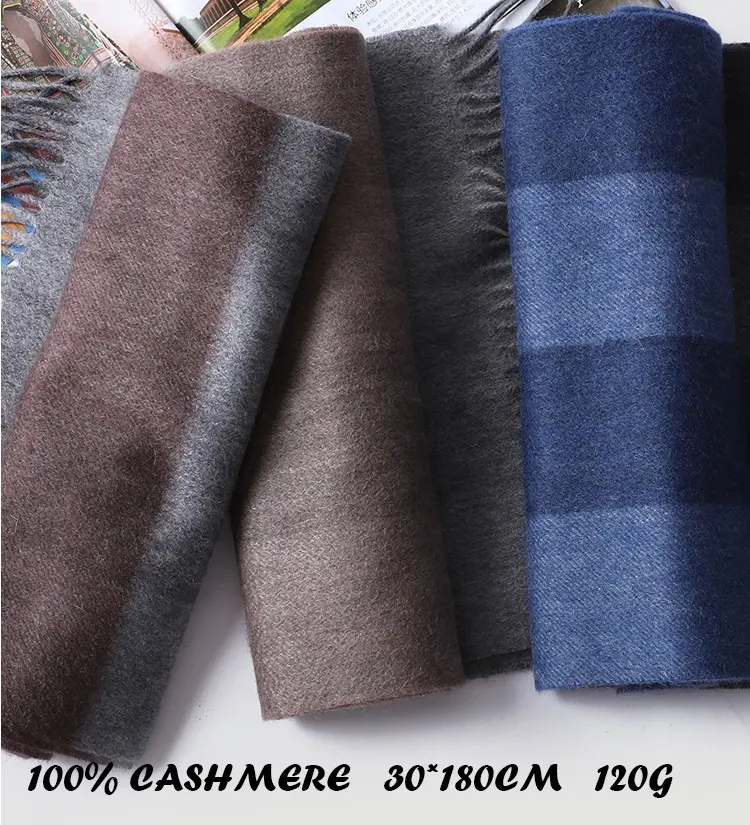 China Wholesale Soft Feeling 100% Pashmina Plaid Scarf Cashmere Scarves For Men