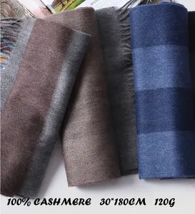 China Wholesale Soft Feeling 100% Pashmina Plaid Scarf Cashmere Scarves For Men