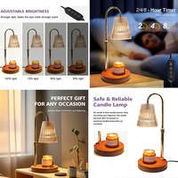 Lampe de bureau LED en fer doré à intensité variable 38W, alimentation CA, éclairage intérieur stable, sortie d'usine