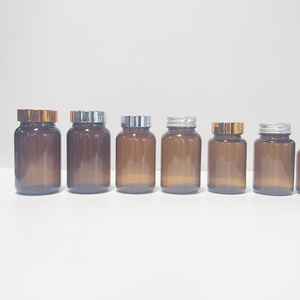 Flacon à large ouverture en verre ambré pour médicaments, conteneur médical en verre, emballage en verre scellé, flacon à pilules en verre - Product Image 5