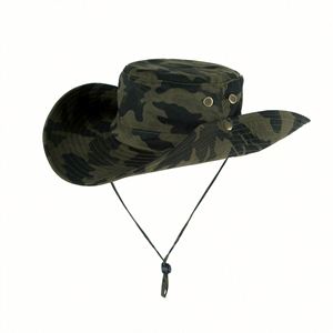 Sombrero de Ala Ancha con Protección UV para las Cuatro Estaciones, Unisex, con Cordón, para Viajes, Ciclismo y Uso Diario, 100% Poliéster - Product Image 3