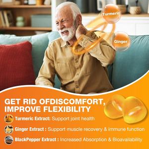 Gomitas Veganas de Cúrcuma y Jengibre de Marca Propia, Suplementos Alimenticios para Adultos con Pimienta Negra que Proporcionan Energía - Product Image 3