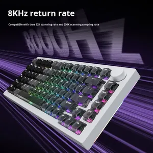 คีย์บอร์ดเกมมิ่งแบบแมคคานิคอล AKKO 5075 V3 HE Magnetic Wired Cherry พร้อมโครงสร้าง Spacer ไฟ ARGB Backlight รองรับ Hot Swap อัตราการสแกน 32K/8K - Product Image 3