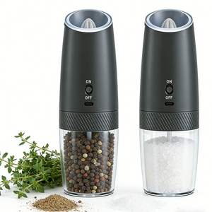 Parrillas para Barbacoa Súper Resistentes, Molinillos Automáticos de Pimienta y Sal para Exteriores, Juego de Molinillos Eléctricos de Sal y Pimienta - Product Image 5