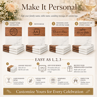 Ensemble de sous-verres personnalisés en marbre et en bois, sets de table avec logo personnalisé pour cadeaux d'entreprise en gros