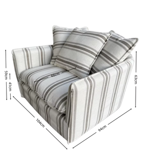 Fauteuil d'appoint moderne de luxe pour salon avec coussins moelleux et housses amovibles pour salon, chambre et appartement - Product Image 6