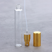 SUMEEAR Flacon de parfum portable mini 15 ml en verre transparent, rechargeable, avec pompe pulvérisatrice, échantillon, testeur, atomiseur, diffuseur à bâtonnets