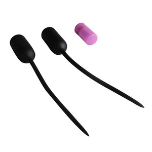 Dilatateur urétral vibrant en silicone souple, jouet de masturbation pour adultes, noir - Product Image 3