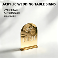 Numéros de table en acrylique en gros avec impression UV pour décorations de mariage et de fête - Signalétique de table réutilisable et économique