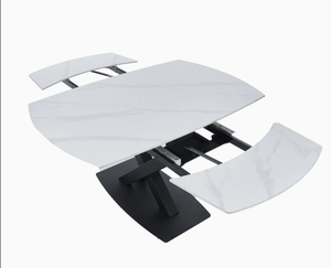 <span class=keywords><strong>Table</strong></span> de salle à manger/restaurant moderne en marbre, rectangulaire, extensible, pivotante à 360 degrés, en céramique - Product Image 2