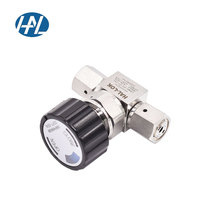 Raccord VCR femelle HAL-LOK 1/4 pouce en acier inoxydable, valve à diaphragme manuelle scellée, compatible gaz 300 psi, garantie 1 an