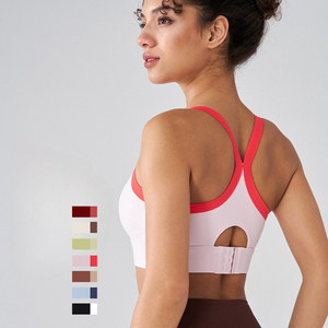 Sous-vêtements de sport extensibles pour femmes résistant aux chocs dos croisé vêtements de yoga soutien-gorge de sport gilet de fitness - Product Image 1