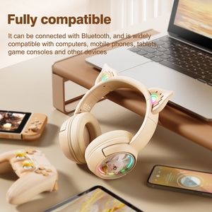 <span class=keywords><strong>Casque</strong></span> d'écoute <span class=keywords><strong>sans</strong></span> <span class=keywords><strong>fil</strong></span> Onikuma B5, <span class=keywords><strong>casque</strong></span> de jeu B5 beige avec oreilles de chat, <span class=keywords><strong>casque</strong></span> <span class=keywords><strong>gamer</strong></span> Rgb Ps4 <span class=keywords><strong>Ps5</strong></span> <span class=keywords><strong>sans</strong></span> <span class=keywords><strong>fil</strong></span> - Product Image 3