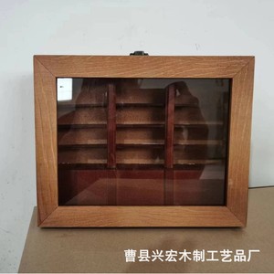 Shake Away Your Anxiety Bookshelf Ornament Natural Wood Color Rectangle <b>Shadow</b> <b>Box</b> Handmade Decor - Product Image 4
