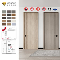Porte en bois ignifugée de conception moderne, étanche et insonorisée, pré-montée pour hôtel, chambre à coucher
