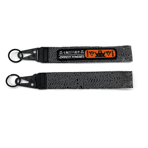 Cordon court en nylon tressé avec boucle, porte-clés personnalisé avec logo - Product Image 2