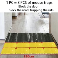 Piège à colle pliable pour souris et rats, bande longue noire, pour l'élimination des souris