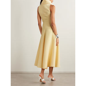 Zarif kadın o-boyun kolsuz A-Line uzun elbise rahat kat-uzunluk yaz doğum günü partisi akşam elbise doğal bel - Product Image 1