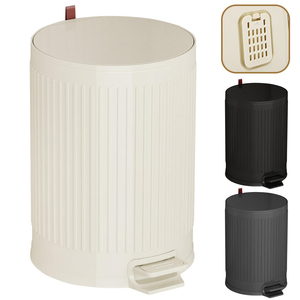 Petite <span class=keywords><strong>poubelle</strong></span> de salle de bain avec désodorisant, <span class=keywords><strong>couvercle</strong></span> à fermeture douce, 6 litres, <span class=keywords><strong>poubelle</strong></span> en acier inoxydable avec seau intérieur amovible - Product Image 1