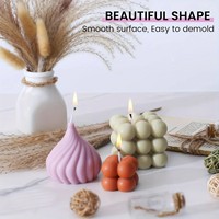 Juego de moldes de silicona para velas de 100 cavidades con múltiples especificaciones, 2 soportes, herramienta decorativa para hacer velas aromáticas para el hogar, herramientas de fundición para pasteles