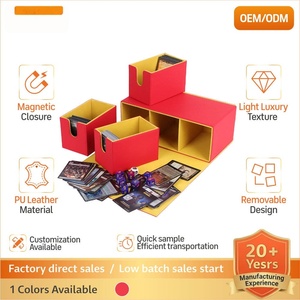 Boîte de rangement pour cartes à collectionner en PU durable FX, personnalisée, à trois compartiments, pour boîte de jeu - Product Image 5
