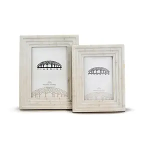 Modern luxury White Marble Photo Frame Home Decorative Wholesale - MDF/Genuine Marble/Glass