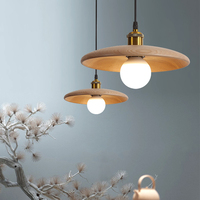 Lustre suspendu en bois massif, design simple et élégant, pour bureau, salon de thé rétro, bar, comptoir, restaurant, maison d'hôtes