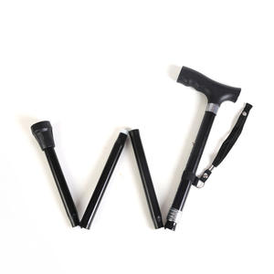 Bâton de marche télescopique en alliage d'aluminium, 5 sections réglables, antidérapant, pliable, portable, pour personnes âgées - Product Image 3