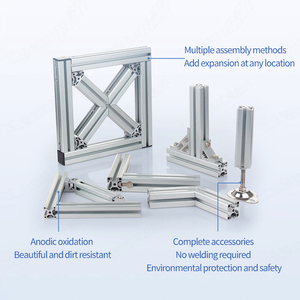 Trung Quốc Nhà sản xuất 4040 4060 4080 lan can nhôm t hồ sơ 2020 LED ống ánh sáng theo dõi 6060 V khe cắm hợp kim anodized đùn - Product Image 3