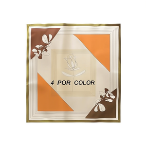 Foulard Quadrato Piccolo con Motivo a Tulipani 70x70cm 38g in Misto Seta per Donna Accessorio Moda - Product Image 2