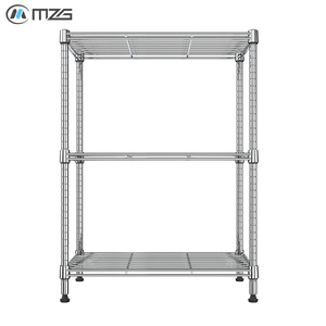 Étagère de rangement à 3 niveaux réglable en fil métallique de haute qualité pour buanderie, salle de bain, cuisine, bureau - Product Image 3