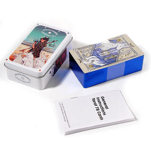 定制蓝色塔罗牌套装金属盒塔罗牌与蓝色箔塔罗牌 - Product Image 2