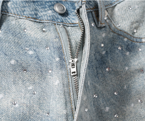 Peeqi D8739 Nuovi Shorts in <span class=keywords><strong>Jeans</strong></span> Estivi all'Ingrosso, Shorts in Denim Vintage con Strass, <span class=keywords><strong>Taglie</strong></span> Grandi per Abbigliamento Femminile - Product Image 6