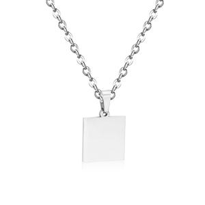 Collier long avec pendentif pièce personnalisé en acier inoxydable poli miroir pour homme – Pas cher, fait main, avec logo - Product Image 3