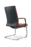 Chaise de bureau de direction pivotante de luxe à dossier haut, style traditionnel, en cuir véritable, hauteur réglable, verrouillage 4 positions, aluminium