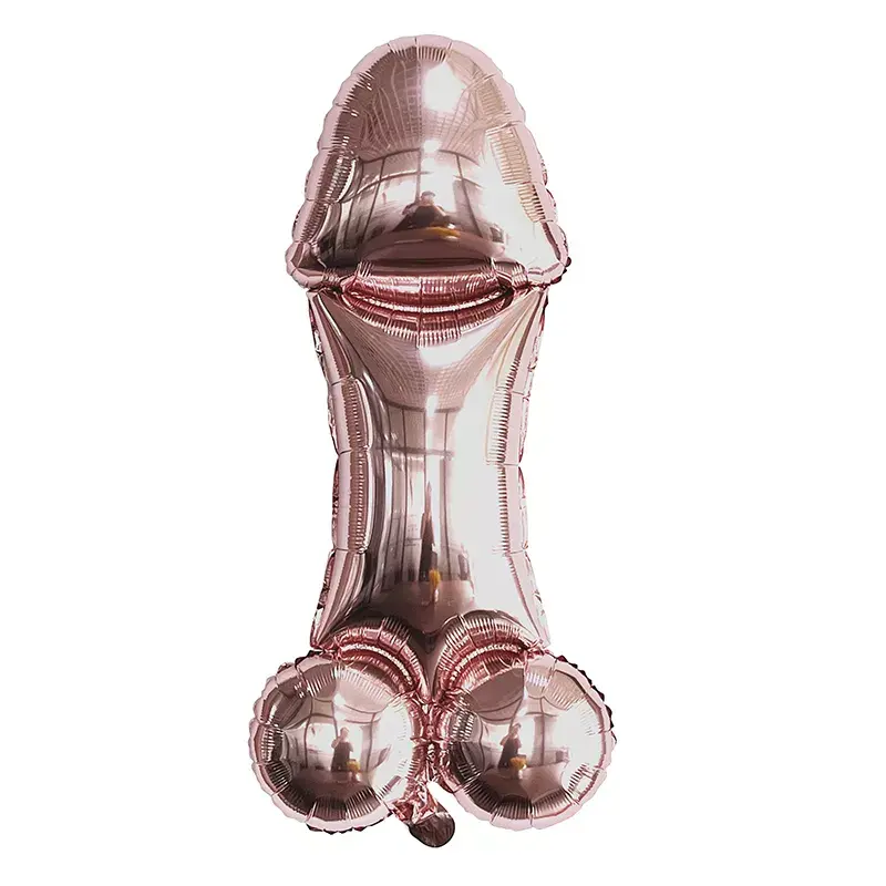 Bachelor party supplies 40 Inch Rose Gold Penis shape foil balloons