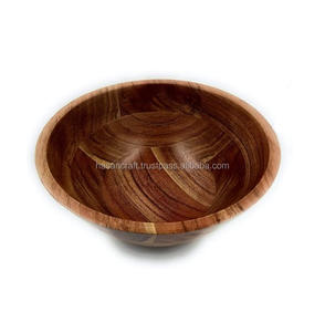 Cuenco de madera desechable ecológico hecho a mano de calidad superior para Hotel y restaurante para frutas, ensaladas, otros platos - Product Image 4