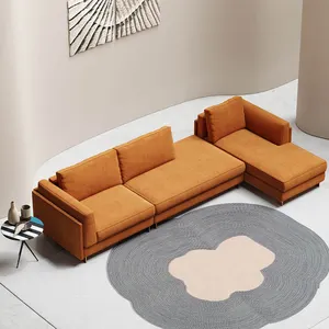Atacado sofá conjunto de sofá elegante-Mobiliário da vila de estilo moderno padrão europeu, mobiliário conversível, sofá, sala de estar, conjunto de mobiliário, design de sofá