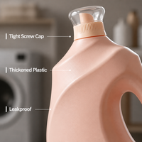 Bouteille distributrice en plastique épaissi, avec bouchon à vis hermétique, idéale pour l'emballage de solutions d'entretien des vêtements domestiques