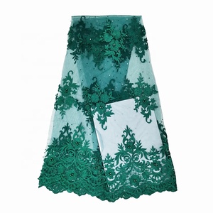 سعر الجملة قوانغتشو الفرنسية المطرزة نسيج الدانتيل الأزرق الملكي بالحجارة - Product Image 5