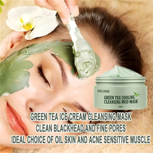 Masque <span class=keywords><strong>de</strong></span> boue nettoyant au thé vert OEM <span class=keywords><strong>de</strong></span> 30ml pour le nettoyage en profondeur Masque nettoyant hydratant pour crème glacée contre les <span class=keywords><strong>points</strong></span> <span class=keywords><strong>noirs</strong></span> et l'acné - Product Image 1